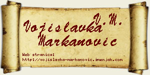 Vojislavka Markanović vizit kartica
